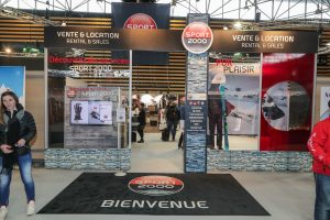 Salon Sports-Achats 2018 à Eurexpo Lyon. Vues intérieures, signalétique.